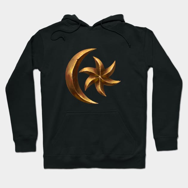 Moon-And-Star (gold) Hoodie by Hieronymus7Z